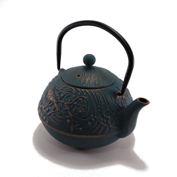 Golden Bluebird Cast Iron Teapot